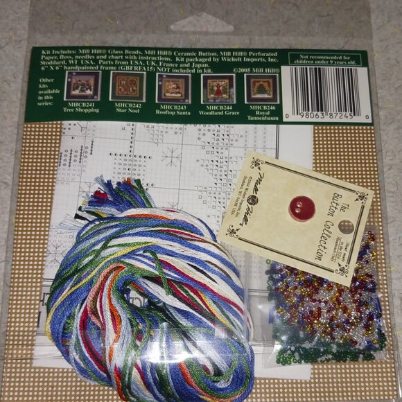 Mill Hill Buttoned and Beaded Kit Cross Stitch Winter Chill, MHCB245 2005 NEW - Picture 2 of 2